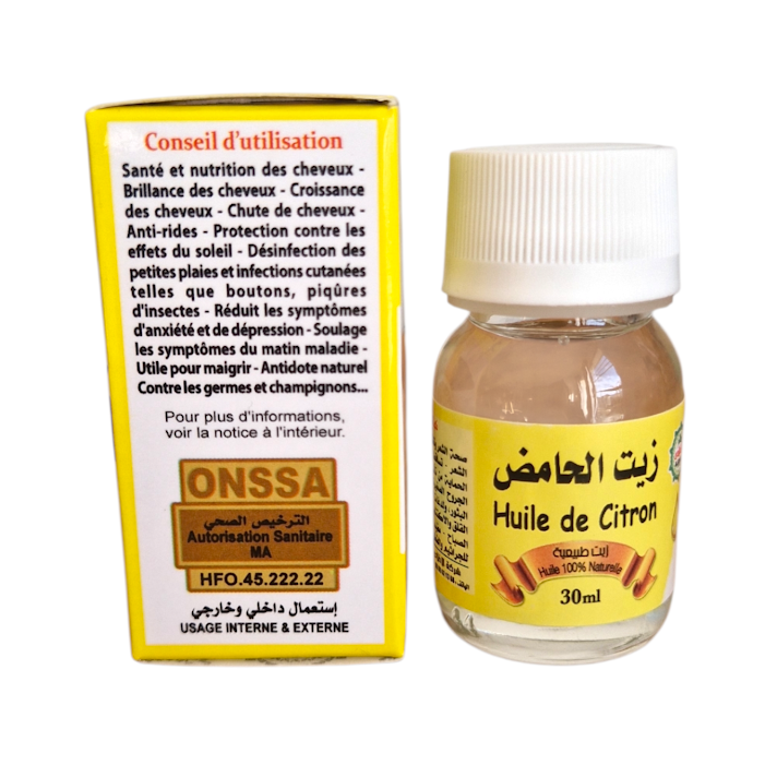Huile de Citron | 100% naturelle | 30 ml (Français)