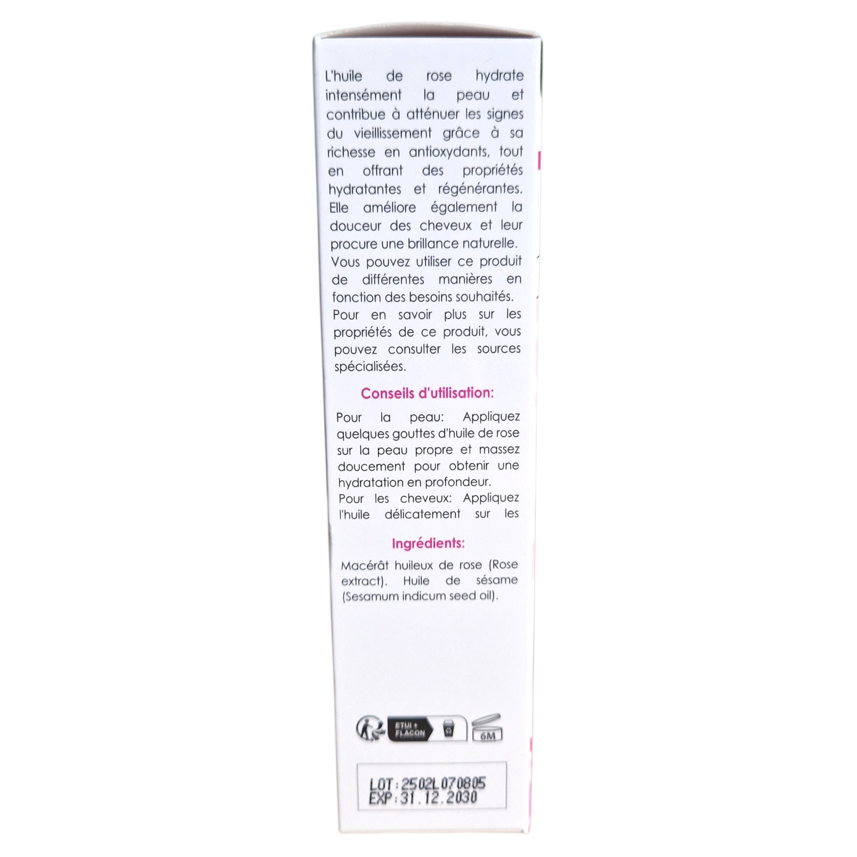 Huile de Rose | Spray | 120ml (Français)