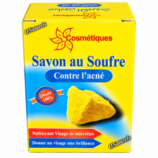 Savon au Soufre 100 % naturel | Anti-Acné et Anti-Imperfections | 80 g
