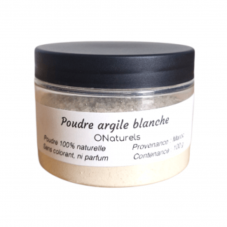 Poudre Argile Blanche 100 % naturelle | Sans Parfum et Sans Colorant | 100g