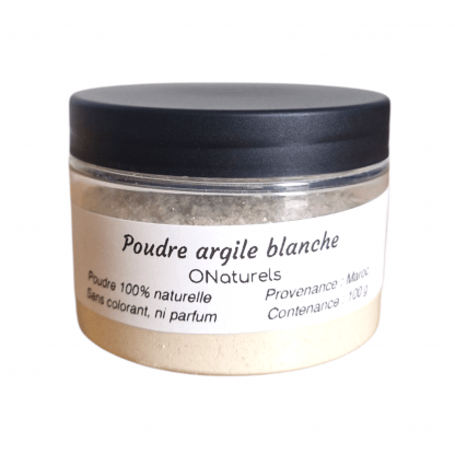 Poudre Argile Blanche 100 % naturelle | Sans Parfum et Sans Colorant | 100g