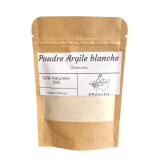 Argile Blanche 100 % naturelle | Sans Parfum et Sans Colorant | 50g