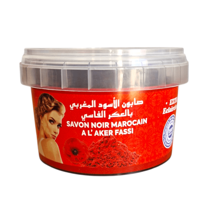 Savon Noir Beldi Aker Fassi 100 % naturel | Éclat de peau et Purifiant | 250 g
