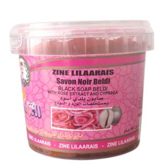 Savon Noir Beldi Rose 100 % naturel | Douceur et Hydratation | 300 g