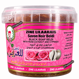 Savon Noir Beldi Rose 100 % naturel | Apaisant | 300 g